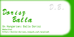 dorisz balla business card